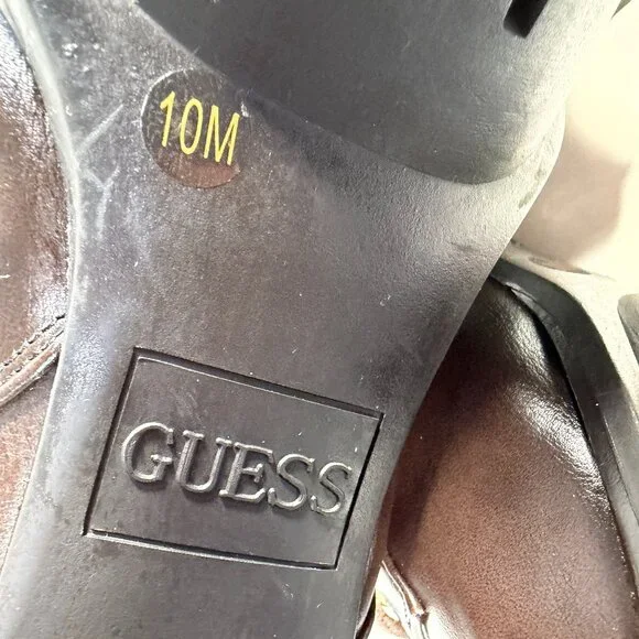 Women's size 10M brown lace-up boots by GUESS - Picture 7 of 16